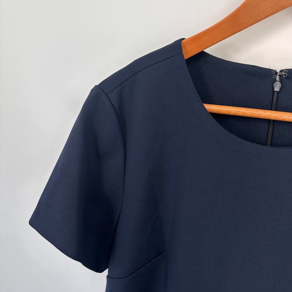 NANETTE LEPORE NWT Navy TIe Detail Short Sleeve Dress // 12 - Picture 3 of 9